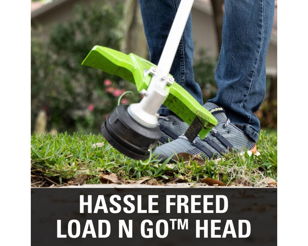 60V 16" Cordless Battery String Trimmer (Attachment Capable) and 10" Polesaw Attachment Combo Kit: 4.0 Ah Battery and Charger
