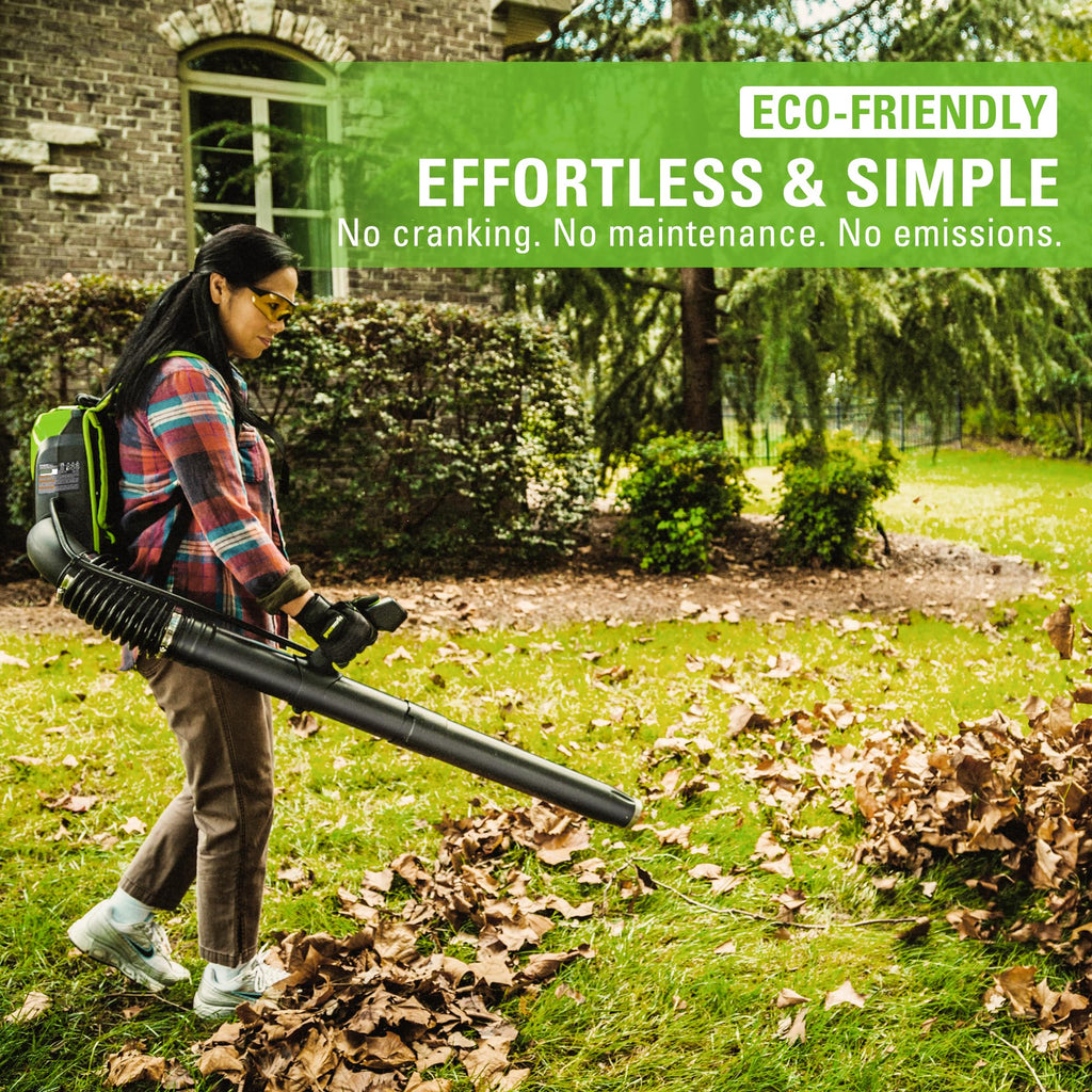 80V 610 CFM Cordless Battery Backpack Blower ,5Ah Battery and Rapid Charger