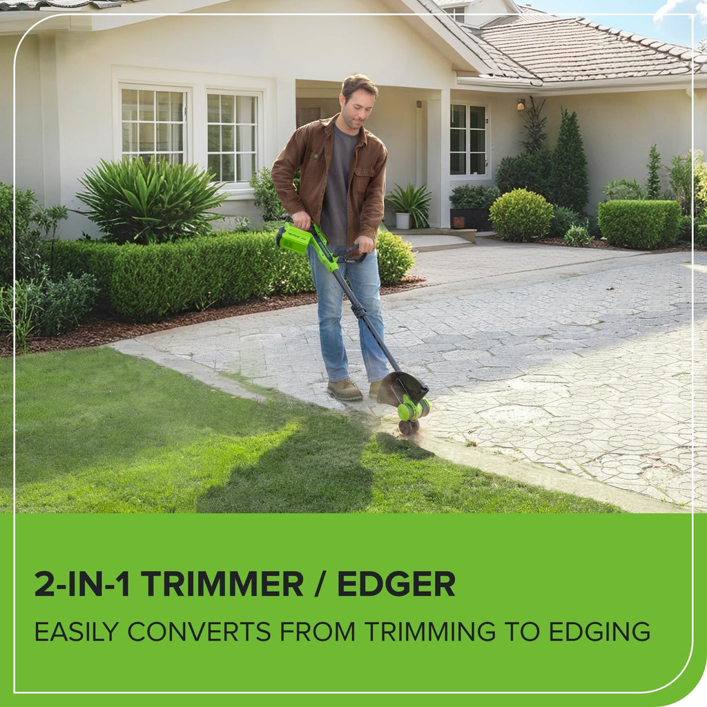 40V 13" Cordless Battery String Trimmer / Edger, 20PC Blades (Tool Only)