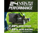 48V (24V x 2) 17" Cordless Battery Push Lawn Mower w/ Two (2) 4.0Ah USB Batteries & Dual Port Charger, LM1712