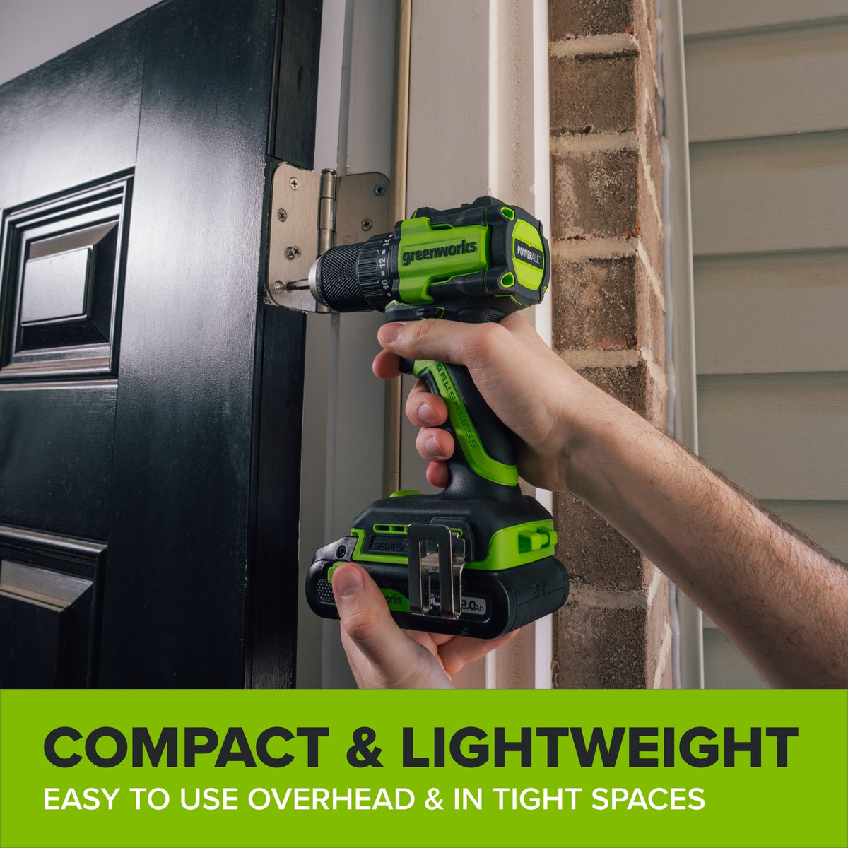24V PowerAll 400 in-lb Drill Driver with (1) 2.0 Ah USB-C Battery, 30W USB-C Charger Block, 3' 100W USB-C Cable, Belt Clip, and Bit