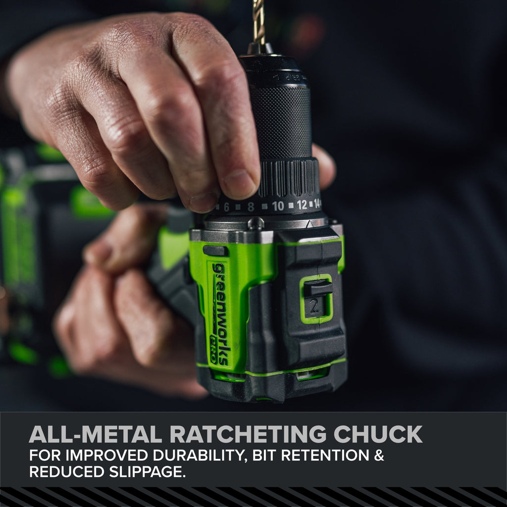 24V PowerAll Pro 1/2" 530 in-lb Drill Driver, with 2.0Ah USB-C Battery, 30W Charger Block, 3' 100W Cable and 10-PCS Drill Bit Set