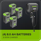 60V 42" Electric CrossoverZ Zero Turn Mower: (4) 8 Ah Batteries and 600W Wall Charger, CRZ4262
