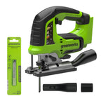 24V PowerAll Jigsaw w/ 6PC Blades, Dust Port Adapter, and Tube Adapter (Tool Only)