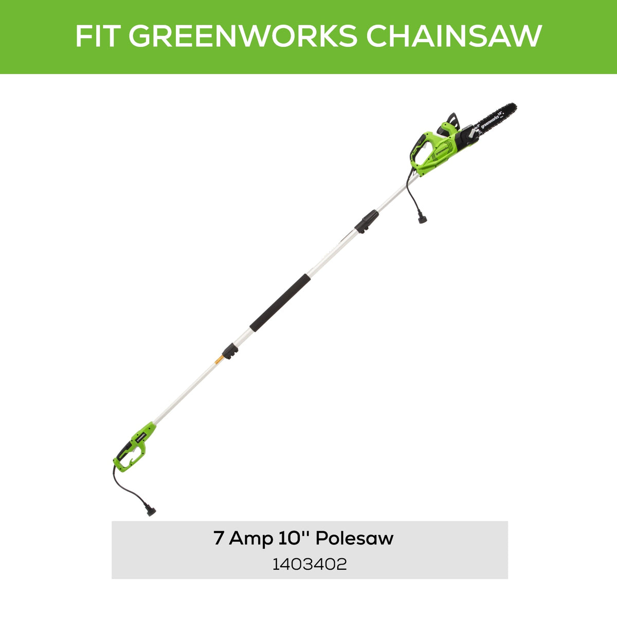10" Replacement Chainsaw/Pole Saw Chain w/ 3/8" Pitch, .050" Chain Gauge & 40DL