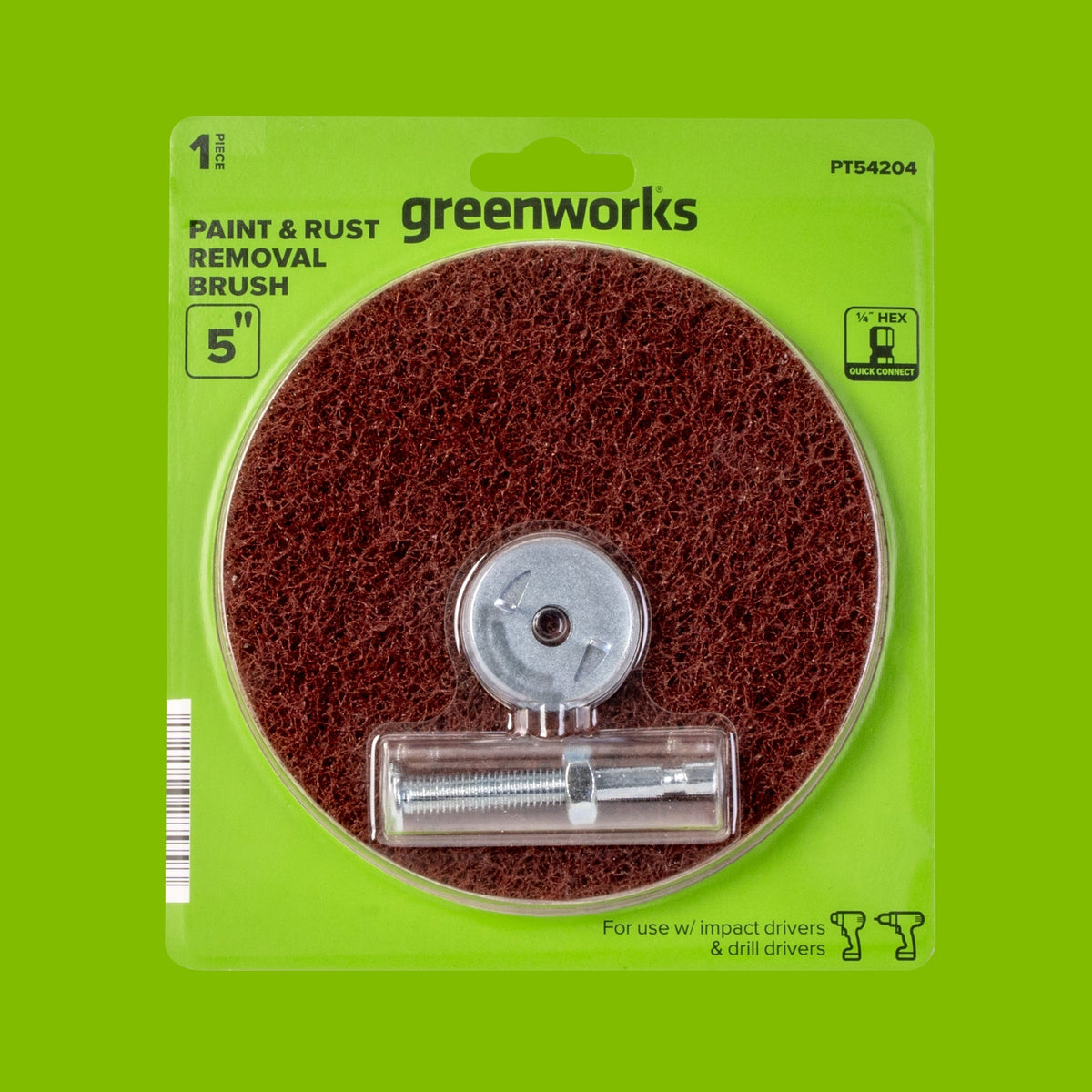 5" Paint and Rust Removal Brush for Use with Impact and Drill Drivers