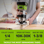 24V Cordless 280 in-lbs Drill/Driver Power Tool 3PC Combo Kit w/ 6-1/2" Circular Saw & Compact Router: (1) 2.0Ah USB-C Battery, (1) 30W USB-C Charger, (1) 3' 100W USB-C Cable