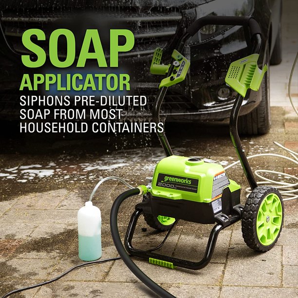 2000 PSI 1.1 GPM Cold Water Electric Pressure Washer (Black Frame)