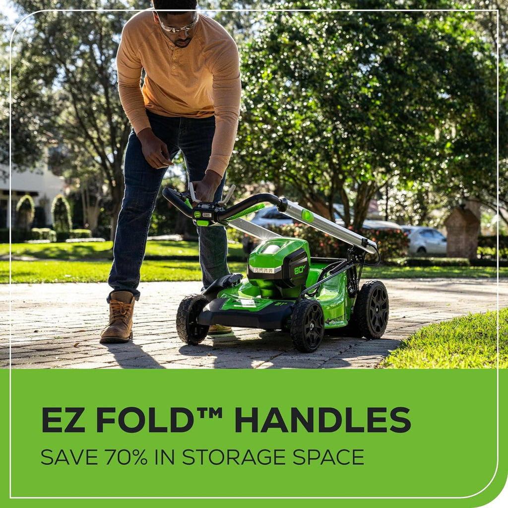 80V 21" Cordless Battery 4-in-1 Self-Propelled Lawn Mower and 700CFM Blower Combo Kit: 5.0 Ah Battery and 6A Charger