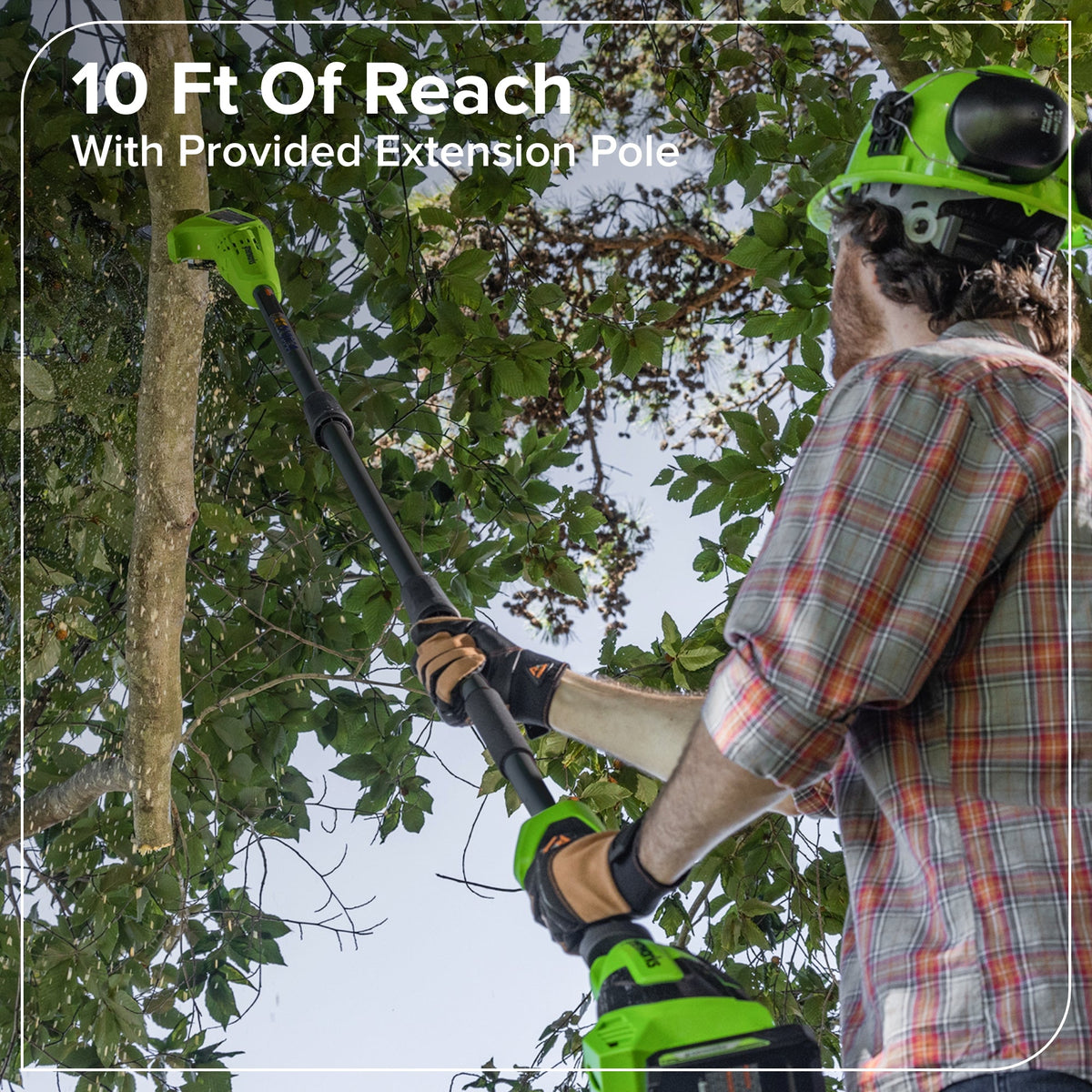 24V 8" Cordless Battery Pole Saw (Tool Only)