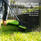 24V 15" Brushless Cordless Battery String Trimmer: (1) 6.0 Ah Battery, (1) 65W USB-C Fast Charger, (1) 3-ft USB-C Cable