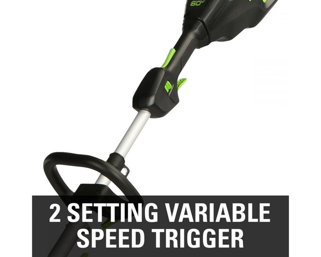 60V 16" Cordless Battery String Trimmer (Attachment Capable) and Horizontal Blower Attachment: 4.0 Ah Battery and Charger