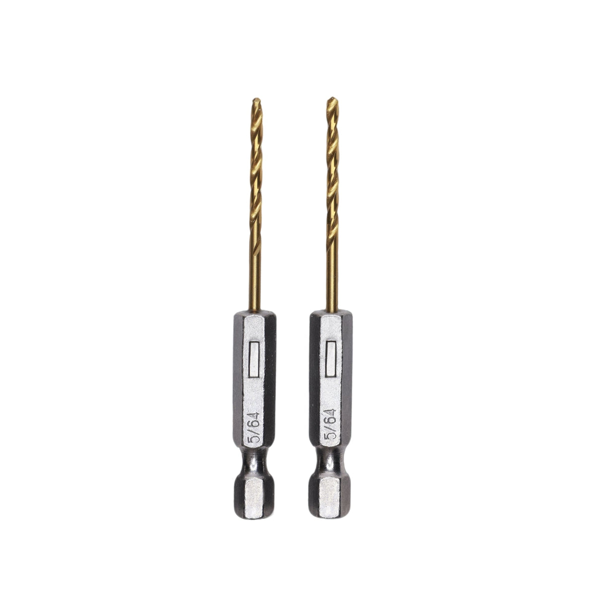 Half Ground 5/64-inch Hex Shank Titanium Drill Bit Set