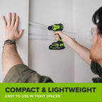 24V Cordless 280 in-lbs Drill/Driver Power Tool 3PC Combo Kit w/ 6-1/2" Circular Saw & 3000SPM Jig Saw: (1) 2.0Ah USB-C Battery & Charger, (1) 3' 100W USB-C Cable