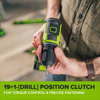 24V PowerAll 3/8" 280 in-lb Drill, with 2.0 Ah USB-C Battery, 30W USB-C Charger Block, 3' 100W USB-C Cable, 10-PC Drill Bit Set