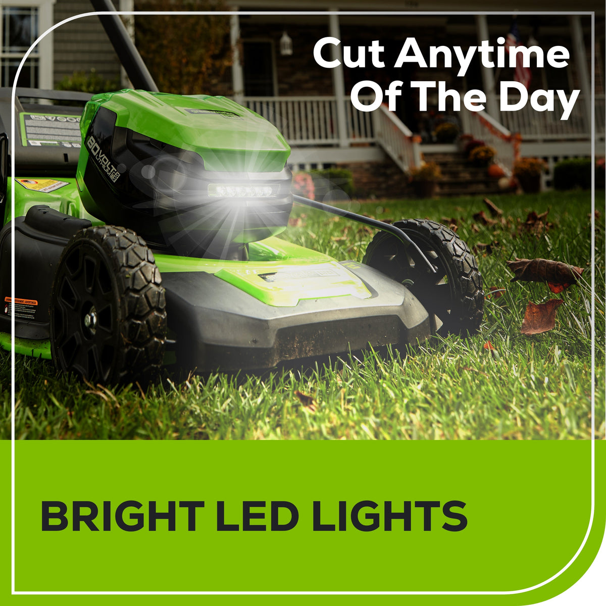 RENEWED 80V 21" Cordless Battery 4-in-1 Self-Propelled Lawn Mower: (1) 4.0 Ah, (1) 2.0 Ah Battery and Rapid Charger, LM2118S