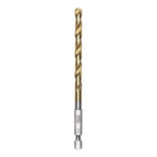 Half Ground 1/4" Hex Shank Titanium Drill Bit Set