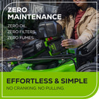 80V 22" Cordless Battery Dual Blade Self-Propelled Lawn Mower: (2) 4.0 Ah Batteries and Rapid Charger, LM2208S