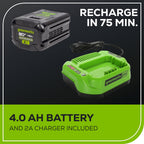 RENEWED 80V 800CFM Cordless Battery Leaf Blower, 4Ah Battery and Charger