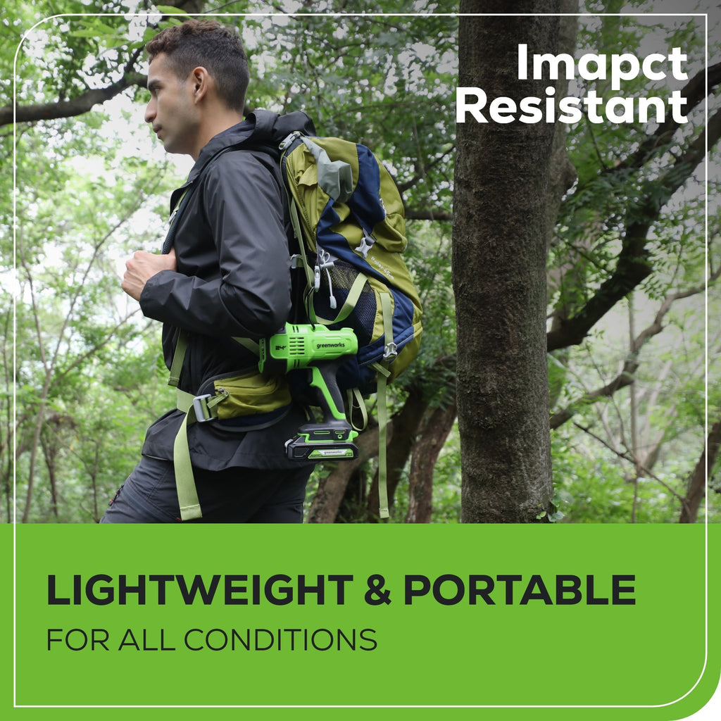24V Cordless Battery Spot Light: 2.0 Ah Battery and Charger