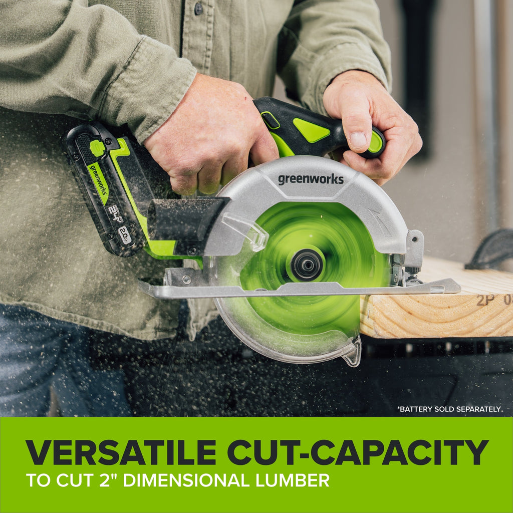 24V Cordless 280 in-lbs Drill/Driver Power Tool 3PC Combo Kit w/ 6-1/2" Circular Saw & 3000SPM Jig Saw: (1) 2.0Ah USB-C Battery & Charger, (1) 3' 100W USB-C Cable