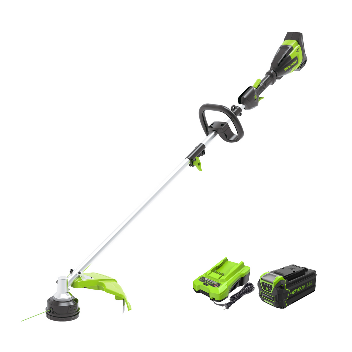 40V 16" Cordless Battery Brushless String Trimmer (Attachment Capable): 4.0 Ah Battery and Charger