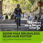 80V VENTURE Series 27.5" Electric Commuter Bike, 4Ah Battery and Charger
