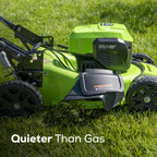 48V (24V x 2) 20" Cordless Battery Push Mower: (2) 4.0 Ah USB Batteries and Dual-Port Rapid Charger, LM2002