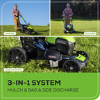 40V 21" Cordless Battery Self-Propelled Lawn Mower: 5.0Ah Battery & Charger, LM2104S