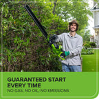 40V 26" Cordless Battery Hedge Trimmer: 2.0 Ah Battery and Charger