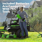 80V 60" MaximusZ Zero Turn Lawn Mower, (4) 8Ah Batteries: (2) 16Ah Batteries and 1.5kW Wall Charger, MZ6081