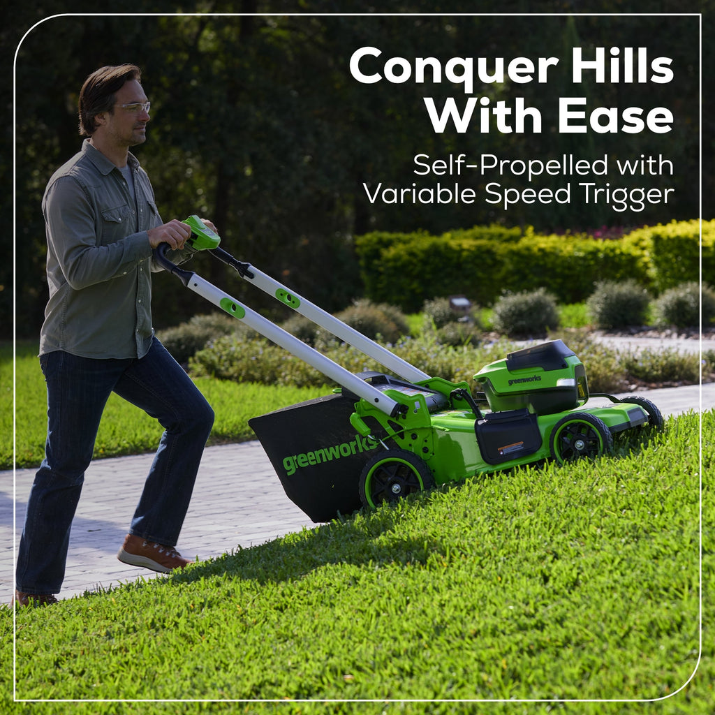 60V 21" Cordless Battery Dual Blade Self-Propelled Mower, (1) 8Ah battery and 6A Charger, LM2146S