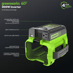 60V Cordless Battery 300 Watt Power Inverter: 2.5 Ah Battery and Charger