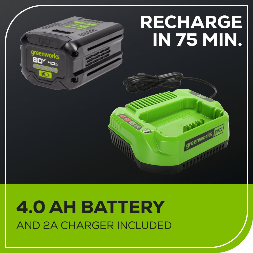 80V 800CFM Cordless Battery Leaf Blower, 4Ah Battery and Charger