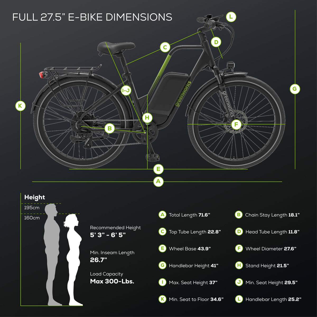 60V VENTURE Series 27.5" Electric Commuter Bike (Tool Only)