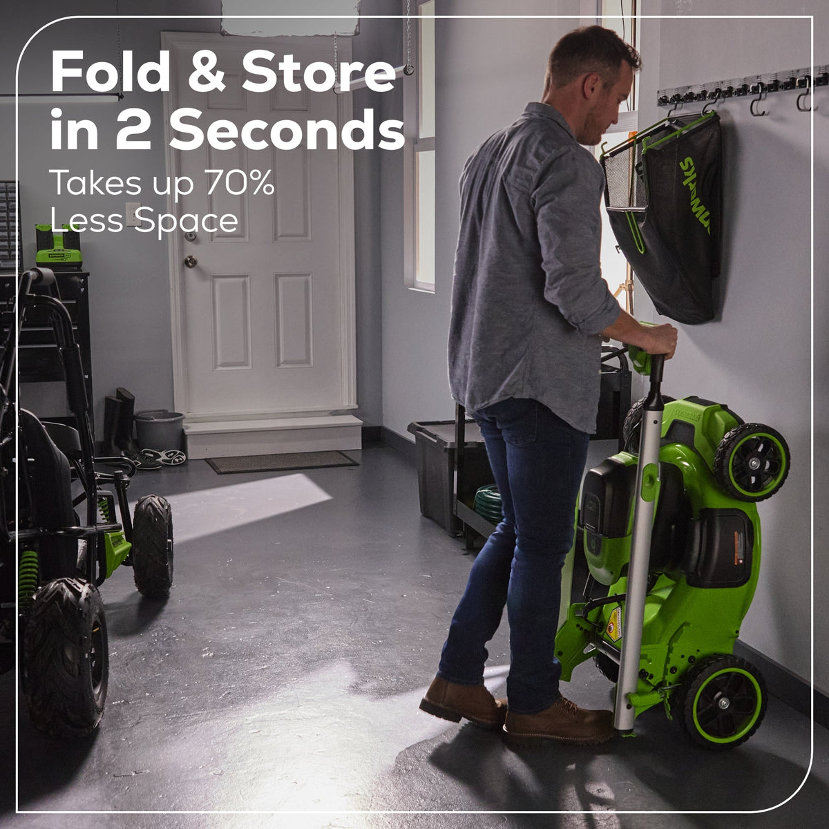 60V 21" Cordless Battery Dual Blade Self-Propelled Mower, (1) 8Ah battery and 6A Charger, LM2146S