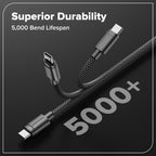 6FT 100W Fast Charging Cord, Bi-Directional USB-C