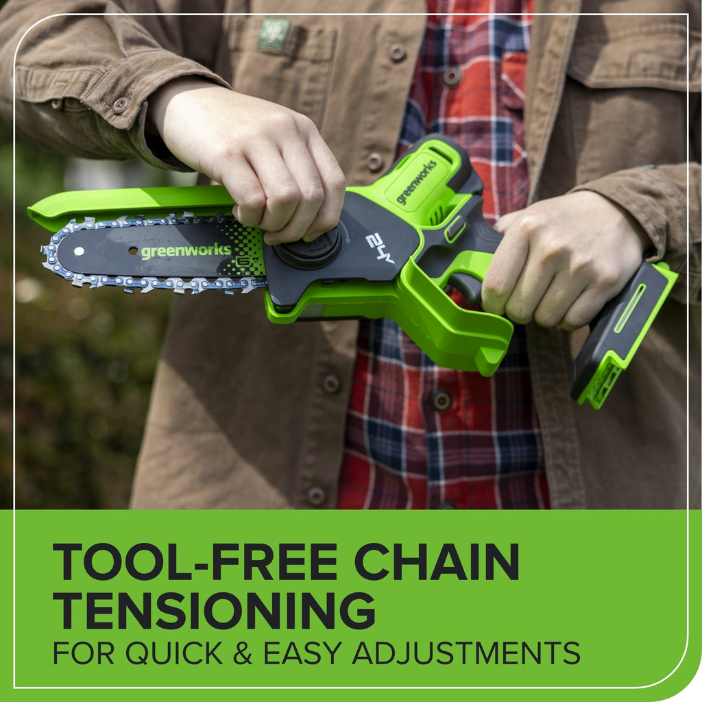 24V 6" Gen 2 Cordless Battery Brushless Pruner Saw: 2.0 Ah Battery and 2A Charger
