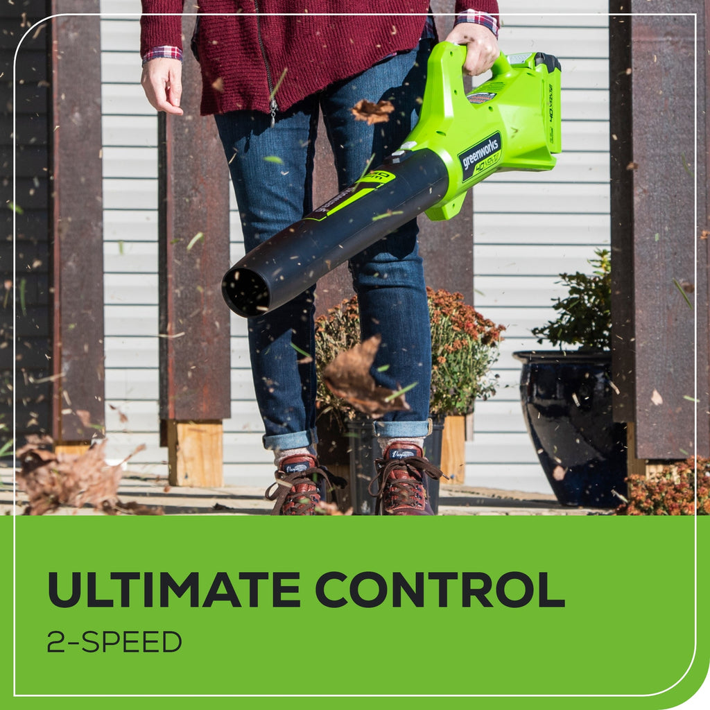 40V 16" Cordless Battery Brushless Push Lawn Mower and 350 CFM Blower Combo Kit: 4.0 Ah Battery and Charger