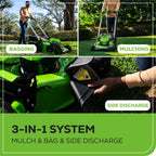 40V 21" Cordless Battery Self-Propelled Lawn Mower: 5.0Ah Battery and Charger, LM2154S