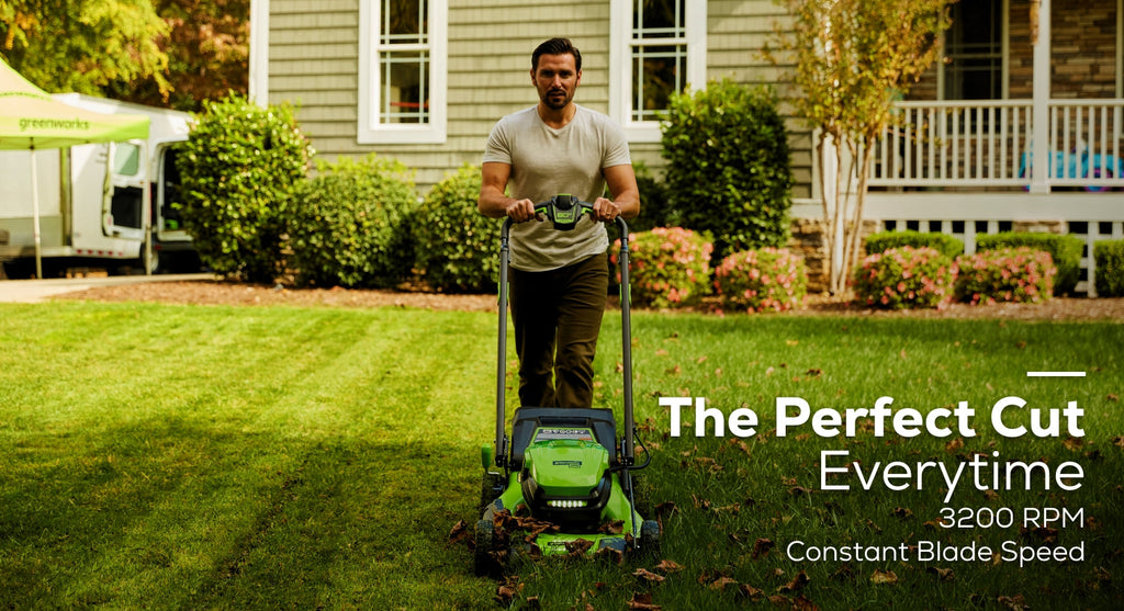 RENEWED 80V 21" Cordless Battery 4-in-1 Self-Propelled Lawn Mower: (1) 4.0 Ah, (1) 2.0 Ah Battery and Rapid Charger, LM2118S
