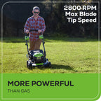 40V 21" Cordless Battery Self-Propelled Lawn Mower: 5.0Ah Battery & Charger, LM2104S