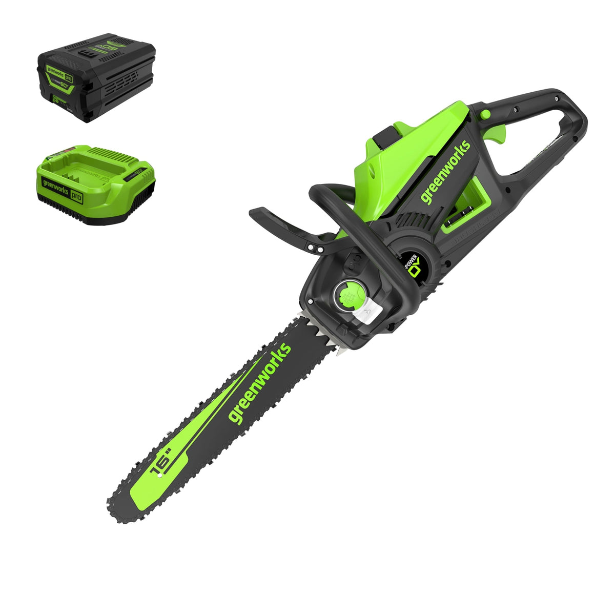 60V 16" Cordless Battery 2.0kW Chainsaw w/ 2.5Ah Battery & Charger