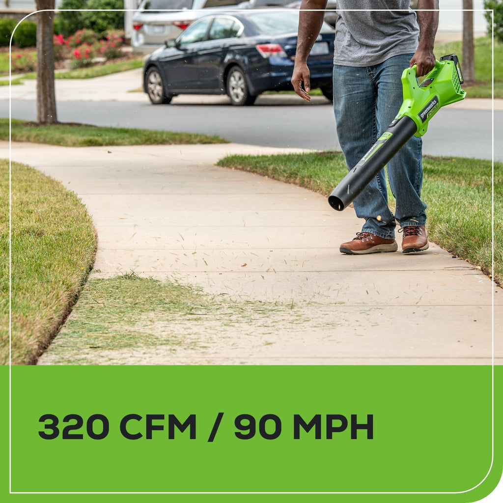 48V (24V x 2) 20" Cordless Battery Push Mower 4PC Combo Kit: (2) 4.0 Ah Batteries and Dual-Port Chargers