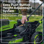 80V 21" Cordless Battery 4-in-1 Self-Propelled Mower: (1) 4.0Ah,(1) 2.0Ah Batteries & 2A Charger, LM2108S