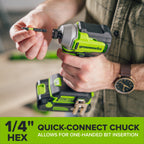 24V Cordless 280 in-lbs Drill/Driver Power Tool 4PC Combo Kit: (2) 2.0 Ah USB-C Batteries, 30W USB-C Charger Block, and 3' 100W USB-C Cable