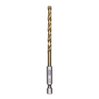 Half Ground 3/16-inch Hex Shank Titanium Drill Bit Set