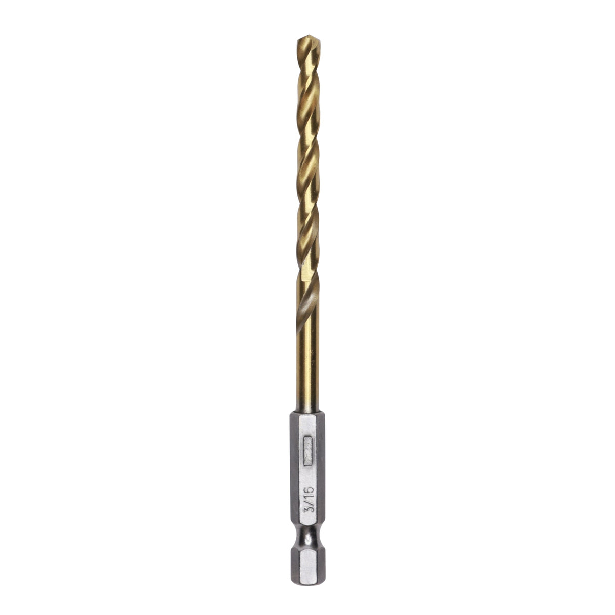 Half Ground 3/16-inch Hex Shank Titanium Drill Bit Set