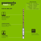 Half Ground 5/32-inch Hex Shank Titanium Drill Bit Set
