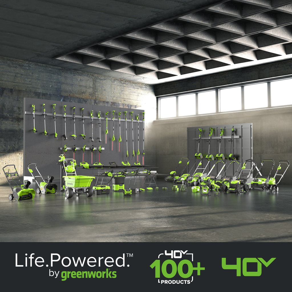 40V 17" Cordless Battery Brushless Push Lawn Mower: 4.0 Ah Battery and Charger, LM1724